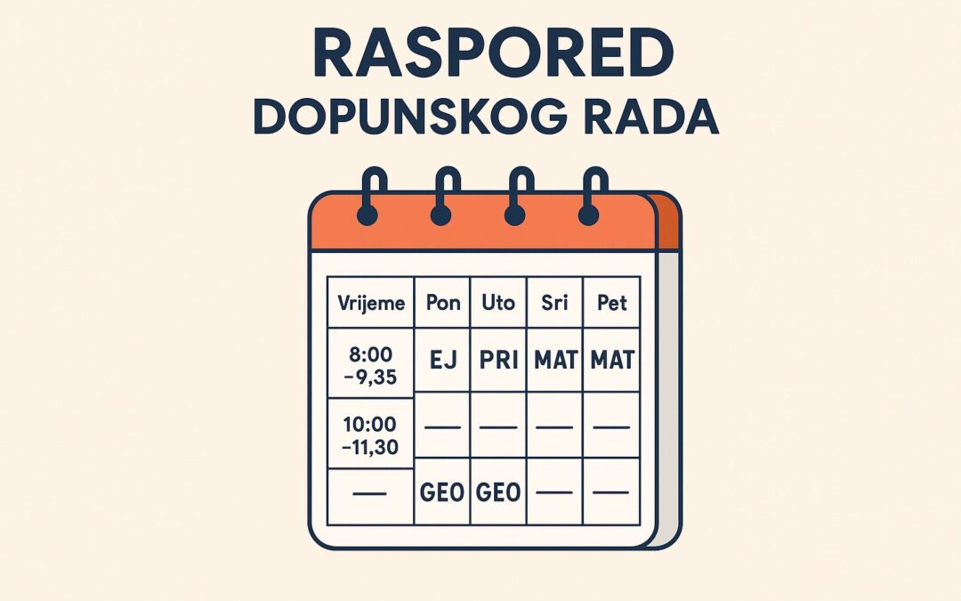 Raspored dopunskog rada